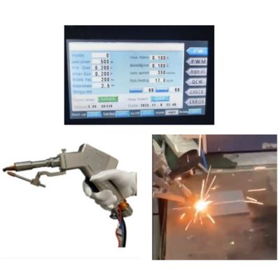 سعر جيد سلك مزدوج تغذية المحمولة ذات المحرك الواحد ليزر لحام آلة لحام 4mm الفولاذ المقاوم للصدأ الانترنت