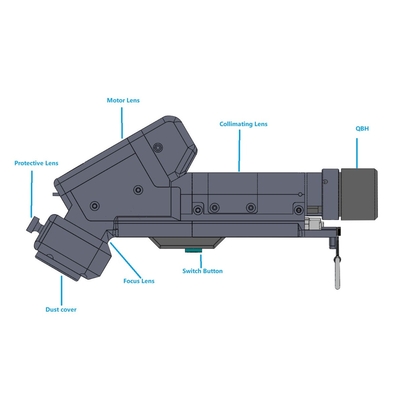 آلة تنظيف ليزر ذات محرك واحد 2000W فائبر يدوية 0-300mm حجم شعاع التنظيف قابل للتعديل